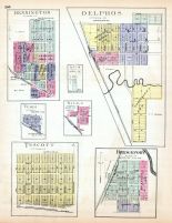 Bennington, Delphos, Verdi, Ada, Niles, Tescott, Bridgeport, Kansas State Atlas 1887